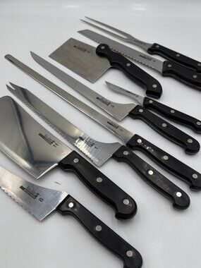 RONCO Six Star Professional Stainless Knives- Lot of 9, New Without Box. Unused.